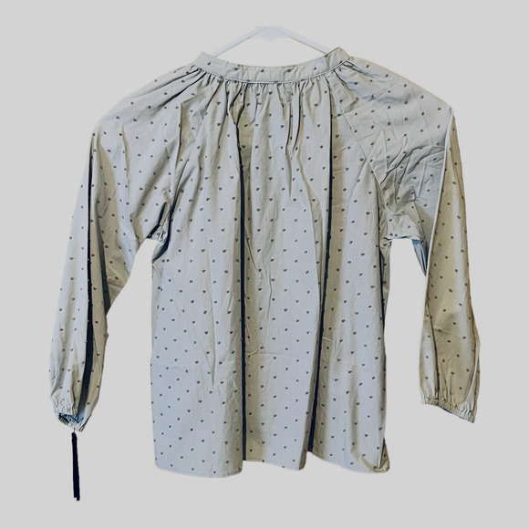 Victoria Beckham Gray Swiss Dot Button Down Shirt New L - Picture 4 of 6